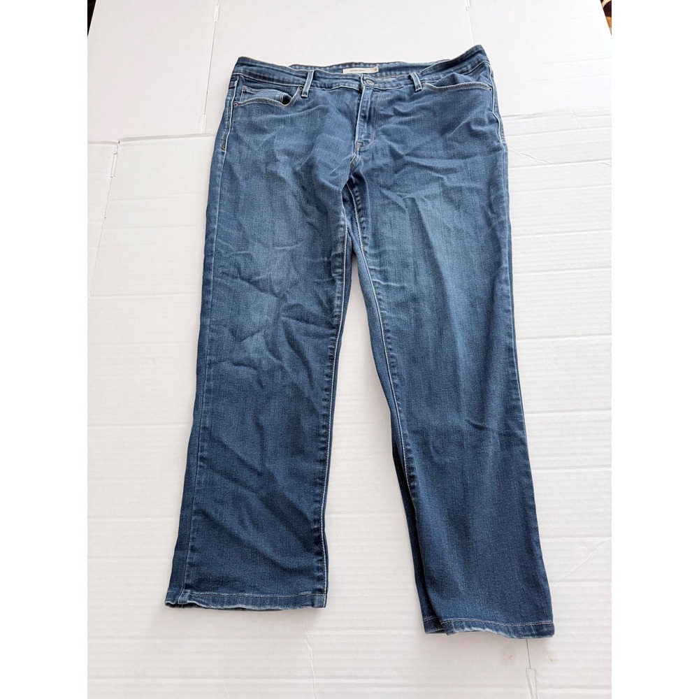Levis Mid Rise Skinny Jeans Womens 16S W33 L30 Blue Denim 58575-0116